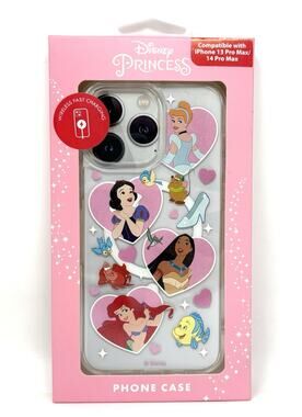 Disney Princesses iPhone 13 Pro Max / 14 Pro Max Case Glitter Skinny Dip NIB